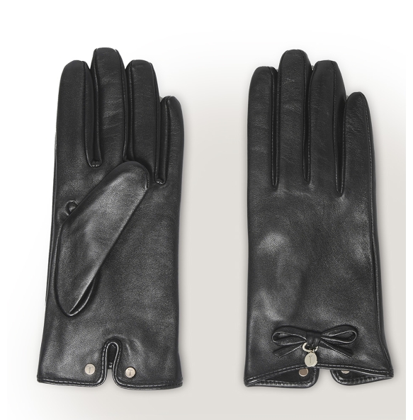 Γάντια TED BAKER Sheryys Bow Detail Leather 281986 Μαύρο